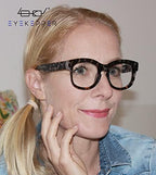 Eyekepper Large Frame Glasses for Women Reading - Oversize Reading Eyeglasses Readers - Grey Tortoise +2.25