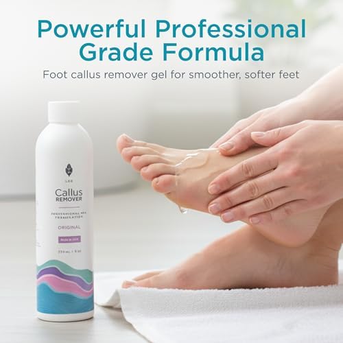 Lee Beauty 8oz Professional Gel Callus Remover for Feet - Original Fast-Acting Formula, Extra Strength for Cracked Heels & Dead Skin (Pack of 1)