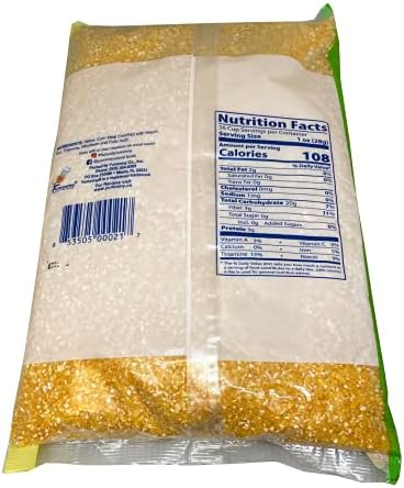 Yummmy Cornmeal Coarse Grind - Harina de Maíz Molido Grueso, 3.5 Lbs. (56 Oz), Super Grit, Stone Ground, Kosher Certified, Gluten Free