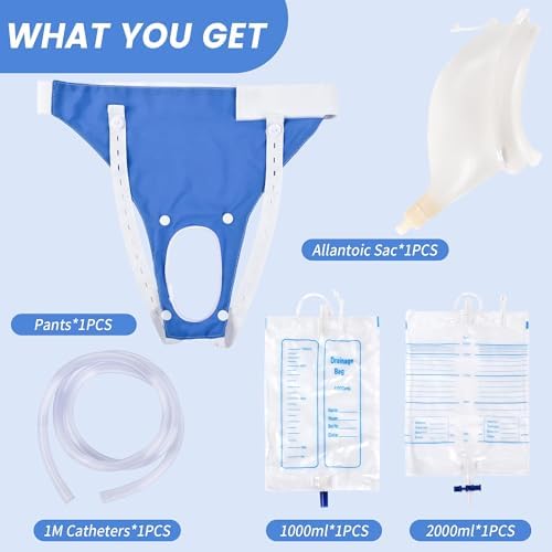 2026 Upgraded Urine Collection Bag – Reusable Condom Catheters with 1000ml & 2000ml Drainage Bags, Portable Wearable Urinary Drainage System for Elderly Men