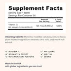 EZ Melts Dissolvable Vitamin D3 5,000 IU - Vegan Vitamin D Supplement for Bone & Teeth Support - No Artificial Flavors - Plant-Based & Non-GMO - Green Apple - 90 Dissolvable Tablets (90 Servings)