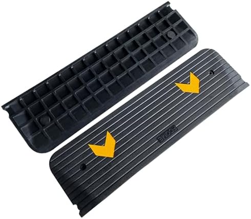 Rubber Threshold Ramp for Doorways Heavy Duty 3.8cm 1.5" Rise Wheelchair Ramp, 1 Pack Recycled Rubber Power Curb Ramp for Door Threshold Wheelchair Scooter Ramp Curb Ramp (RTR38)