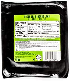 New Zealand Spring Lamb, Fresh New Zealand Ground Lamb Brick, 1 lb