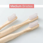 Bamboo Toothbrush with Medium Bio-Based Bristles, Set of 4