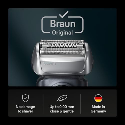 Braun Series 8 83M Electric Shaver Head Replacement Cassette, Silver