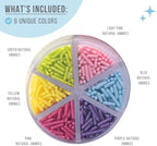 Sweets Indeed Sprinkles 6 Cell Edible Sprinkle Mix Jimmies Perfect for Cake Decorations Baking Ice Cream Cookies Cupcake Topper (Pastel Jimmies)