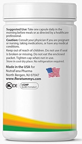 FloraTummys Best Probiotic for Women, Men and Kids. 12 Billion CFU, 4 Probiotic Strains, Prebiotics, Non-GMO, Kosher, Non-Dairy, Gluten Free, Sugar Free, Made in The USA