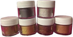LUSTER DUST SET : (6 COLORS: EGYPTIAN GOLD, LUSTER GOLD, LUSTER PEARL, GOLDEN BRONZE, COPPER, FOSSIL SILVER)) (4 grams each Container) By Oh! Sweet Art Corp