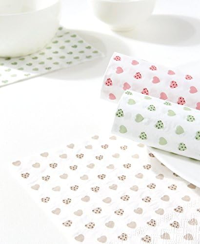 IHR Lunch Paper Napkins, 20-Count, 6.5 x 6.5-Inches, My Little Sweetheart Gold
