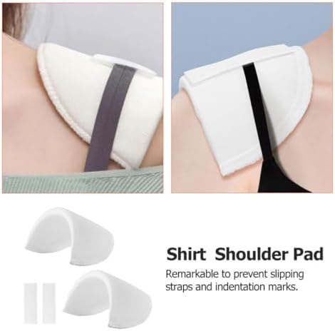 FRCOLOR 2 Pairs Adhesive Sponge Shoulder Pads Non-Slip Dress Shoulder Cushion for Women Jackets Shirts Replacement