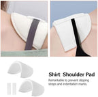 FRCOLOR 2 Pairs Adhesive Sponge Shoulder Pads Non-Slip Dress Shoulder Cushion for Women Jackets Shirts Replacement