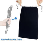 Portable Folding Cane Storage Bag, Flannel Walking Sticks Protective Pouch Travel Organizer for Disabled Elderly