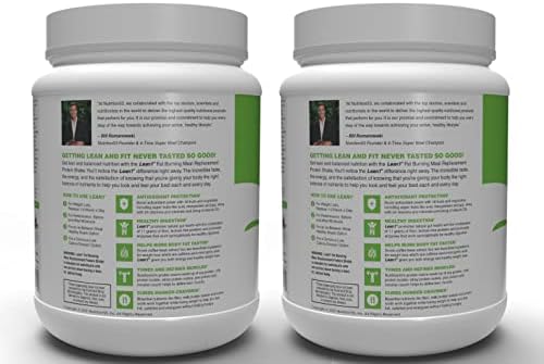 Lean1 Meal Replacement Protein Shake, Chocolate Flavor, 2-PACK of 15 Serving Tubs