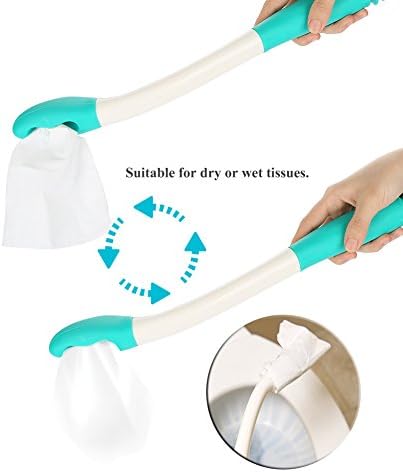 Bottom Wiper, Long Handle Reach Comfort Holder Toilet Paper Tissue Grip Self Wipe Aid Helper