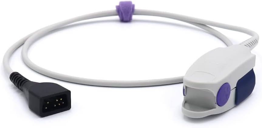 Compatible with Nonin 8000AA-1 Reusable Electronic Sensor Adult Finger Clip 3.2 ft with 7 Pins Connector