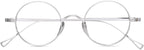 HELES Pure Titanium Vintage Round Reading Glasses, Lightweight Full Rim Blue Light Blocking Computer Readers AR Coating