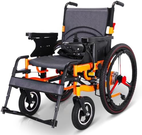 24 Inch Rear Wheels Replacement Wheels, PU Solid Tires, Aluminum Rim Handrim with 17mm Bearings for Electric Wheelchair