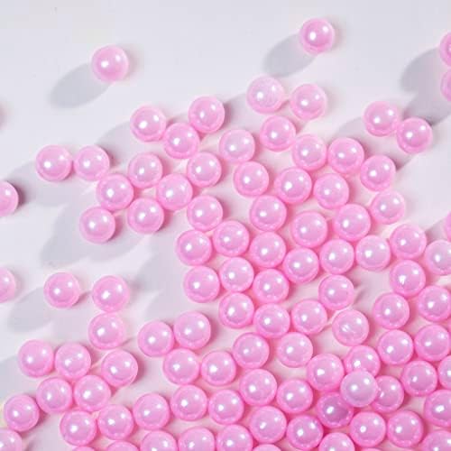 Pink Sprinkles Edible Pearls,Cake Sprinkles 130g 4.6OZ,Cookie Sprinkles,Sugar Pearl, Edible Candy Pearls for Cake Cupcake Decorationg (7mm-pink)