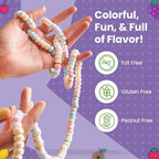 Smarties Candy Necklace - Bulk Candy - Gluten Free & Vegan, Fruit Flavored, Hard Candy on Stretch String - Perfect for Birthdays & Halloween Hard Candy - 4 Necklaces Per Bag 2.9 oz (Pack of 1)