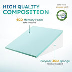 Bedluxe Wedge Pillow, 12 inch Bed Wedge Pillow for Headboard, Pillow Wedge for Acid Reflux Relief, Sleeping, After Surgery, Snoring, Gerd, Triangle Pillow Wedge - Cooling Memory Foam Top, White/Grey