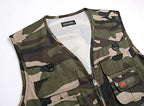 Men’s Fishing Vest Summer Outdoor Work Safari Travel Photo Vest with Multi Pockets