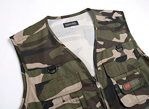 Men’s Fishing Vest Summer Outdoor Work Safari Travel Photo Vest with Multi Pockets