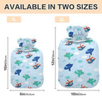 Helicopter Flying Hot Cold Water Bottle with Fleece Cover PVC Hot Water Bag 1 Liter