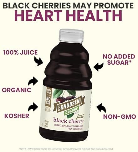 R.W. Knudsen Organic Just Black Cherry from Concentrate, 32 fl oz (Pack of 1)