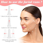 5 Pcs Cupping Therapy Sets Facial Cupping Silicone Anti Cellulite Cup Vacuum Suction Massage Cups Face Cuppings Massager Body and Face Massager for Adults Home Use
