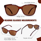 Reading Sunglasses Womens, Full Lens Sun Readers Outdoor Reading Sunglasses for Women Men UV400/Anti Glare Filter