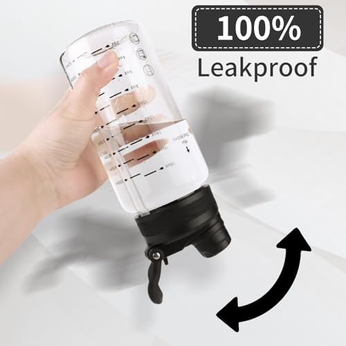 20oz/600ml Glass Water Bottle,2-in-1 Sip & Straw Lid, Wide Mouth Glass Shaker Bottle for Ice & Juice,Sports Nutrition Shaker Bottles,Juice Bottles,Sport Bottles(1 Piece)