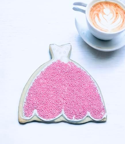 Sweet Eva’s METALLIC SHIMMER PINK PEARL NONPAREILS- Dairy Free,Vegan,Soy Free,Nuts Free,Kosher,Cookies,Cupcakes,Cakes,Decorating And Baking,Cake Sprinkles And Toppings,Large, Large,1.5 Pound