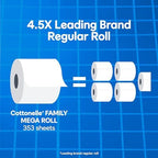 Cottonelle Ultra Clean Toilet Paper with Active CleaningRipples Texture, Strong Bath Tissue, 12 Family Mega Rolls = 66 Regular Rolls