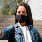2 PCS Black Face Mask Cover Bandana Balaclavas, 2-Layer Unisex Reusable Fashion Washable face mask