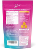 Pink Stork Organic Fertility Tea for Women | Fertility Supplements for Women with Chaste Tree Berry (Vitex) + Red Raspberry Leaf | Hormone Balance Herbal Tea for Conception Support | USDA Organic, Caffeine Free - Mixed Berry, 15 Sachets