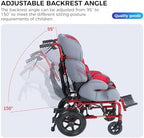 Wheelchair for Kids with Cerebral Palsy, Lightweight and Foldable Aluminum Alloy Frame Pediatric Wheelchair with Dining Table, Providing Comfortable Mobility for Disabled Teenagers