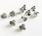 30 Pcs New Dental Lingual Buttons Round 80g Mesh Base Orthodontic Dental Materials Ortho Buttons (Round Button - 30 Pcs)