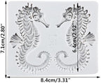 Seahorse Polymer Clay Mold Seahorse Silicone Molds for DIY Crafts Epoxy Resin Casting Air Dry Polymer Clay Plaster Jewelry Making
