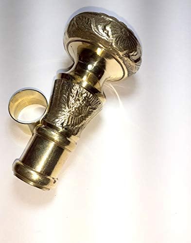 Brass with Round Brass Handle Walking Stick for Man and Women