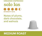 G GRANA Coffee Pods, Compatible with Nespresso OriginalLine, 20 Pack, Medium Roast, USDA Organic 100% Arabica Single Source Specialty Coffee, Compostable Single Serve Capsules, Solo Las