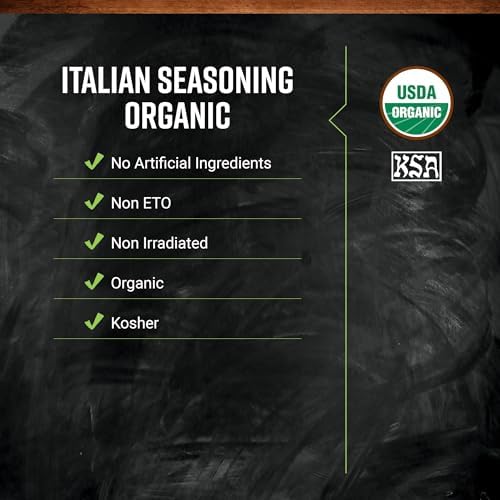 Frontier Co-op Organic Italian Seasoning 1lb - Bulk Dried Oregano, Thyme, Rosemary, Basil, Sage and Marjoram - Wholesale Spices and Seasonings