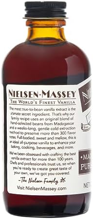 Nielsen-Massey Madagascar Bourbon Pure Vanilla Extract for Baking and Cooking, 4 Ounce Bottle