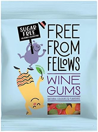 5 x Free From Fellows Sugar Free Wine Gums Sweets 3.5oz