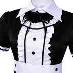 Anime Maid Cosplay Dress Set for Women Cute Waitress Outfit with Accessories for Masquerade and Theme Parties