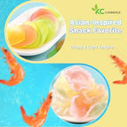 KC Commerce Colored Prawn Chips (Uncooked) – Authentic Asian Shrimp Crackers | Fry at Home Crispy Snack | Colorful Party Chips, Light & Crunchy (8oz Pack of 2)
