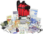 Lightning X Stocked EMS/EMT Trauma & Bleeding First Aid Responder Medical Backpack + Kit (Red)
