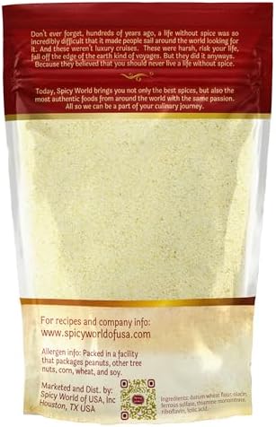 Spicy World Semolina Flour 2 LB (Pack of 6) - Bulk Semolina For Pasta - Fine, Durum Wheat Flour For Bread, Pasta, Pizza, and More! Total 12 LBS