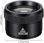 Magnifying Glass Professional Jewelry Loupe 30X Portable Pocket Reading Magnifier Magnifier Optics Loupes Loop Microscope Magnifying Glass Lens Mini Desk Magnifiers for Jeweler Stamps Maps Antique