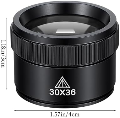 Magnifying Glass Professional Jewelry Loupe 30X Portable Pocket Reading Magnifier Magnifier Optics Loupes Loop Microscope Magnifying Glass Lens Mini Desk Magnifiers for Jeweler Stamps Maps Antique