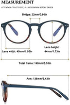 VEVESMUNDO Round Reading Glasses Vintage Large Frame Spring Hinge Blue Light Blocking Glasses for Women Men